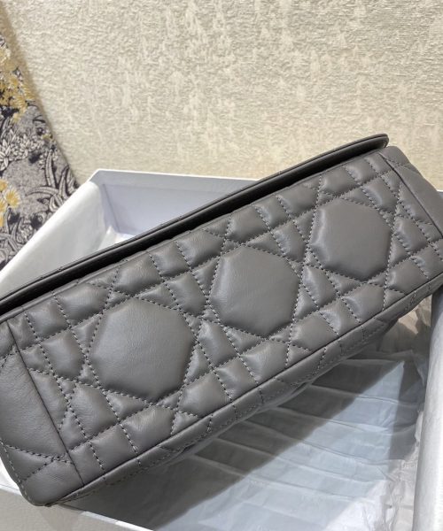 1:1 Replica Christian Dior Large Dior Caro Bag Grey Padded Macrocannage, Dark Grey, For Women Women’s Handbags, Crossbody Bags, 28cm CD