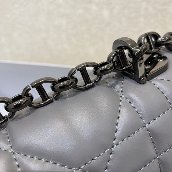 1:1 Replica Christian Dior Large Dior Caro Bag Grey Padded Macrocannage, Dark Grey, For Women Women’s Handbags, Crossbody Bags, 28cm CD