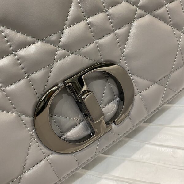 1:1 Replica Christian Dior Large Dior Caro Bag Grey Padded Macrocannage, Dark Grey, For Women Women’s Handbags, Crossbody Bags, 28cm CD