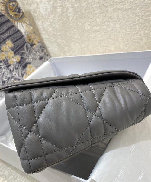 1:1 Replica Christian Dior Large Dior Caro Bag Grey Padded Macrocannage, Dark Grey, For Women Women’s Handbags, Crossbody Bags, 28cm CD