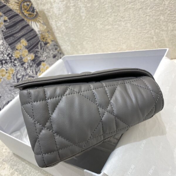 1:1 Replica Christian Dior Large Dior Caro Bag Grey Padded Macrocannage, Dark Grey, For Women Women’s Handbags, Crossbody Bags, 28cm CD