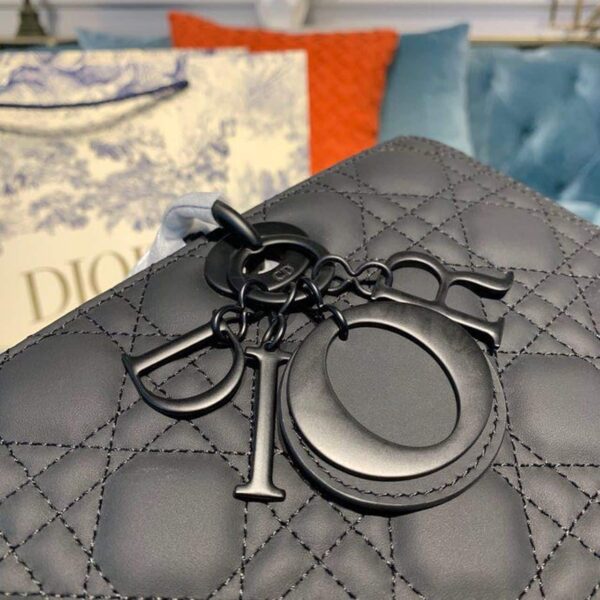 1:1 Replica Christian Dior Large Lady Dior Bag Black For Women 12.5in/32cm CD M0566SLOI_M989