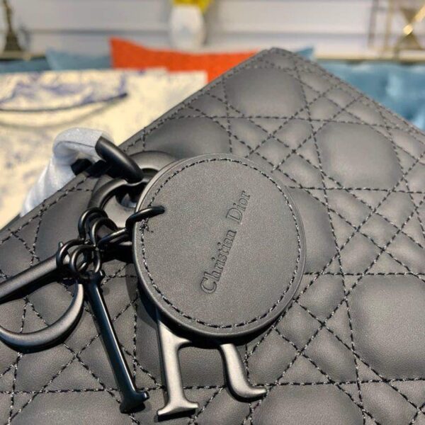 1:1 Replica Christian Dior Large Lady Dior Bag Black For Women 12.5in/32cm CD M0566SLOI_M989