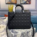 1:1 Replica Christian Dior Large Lady Dior Bag Black For Women 12.5in/32cm CD M0566SLOI_M989