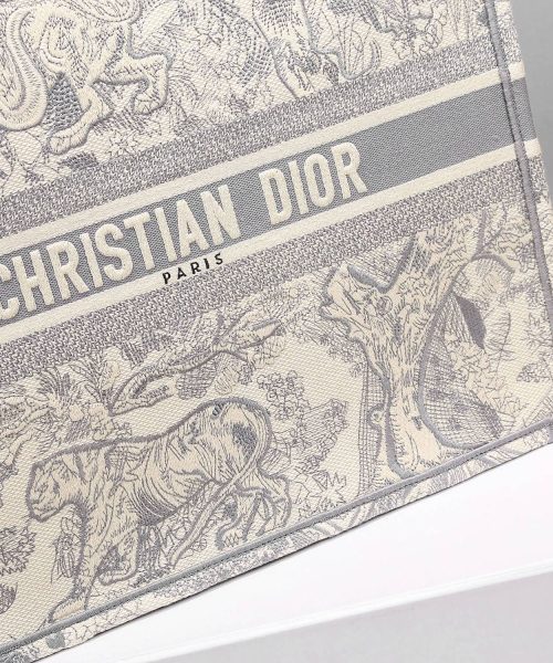 1:1 Replica Christian Dior Medium Dior Book Tote Bag By Maria Grazia Chiuri Grey For Women 14in/36cm CD M1296ZTDT_M932