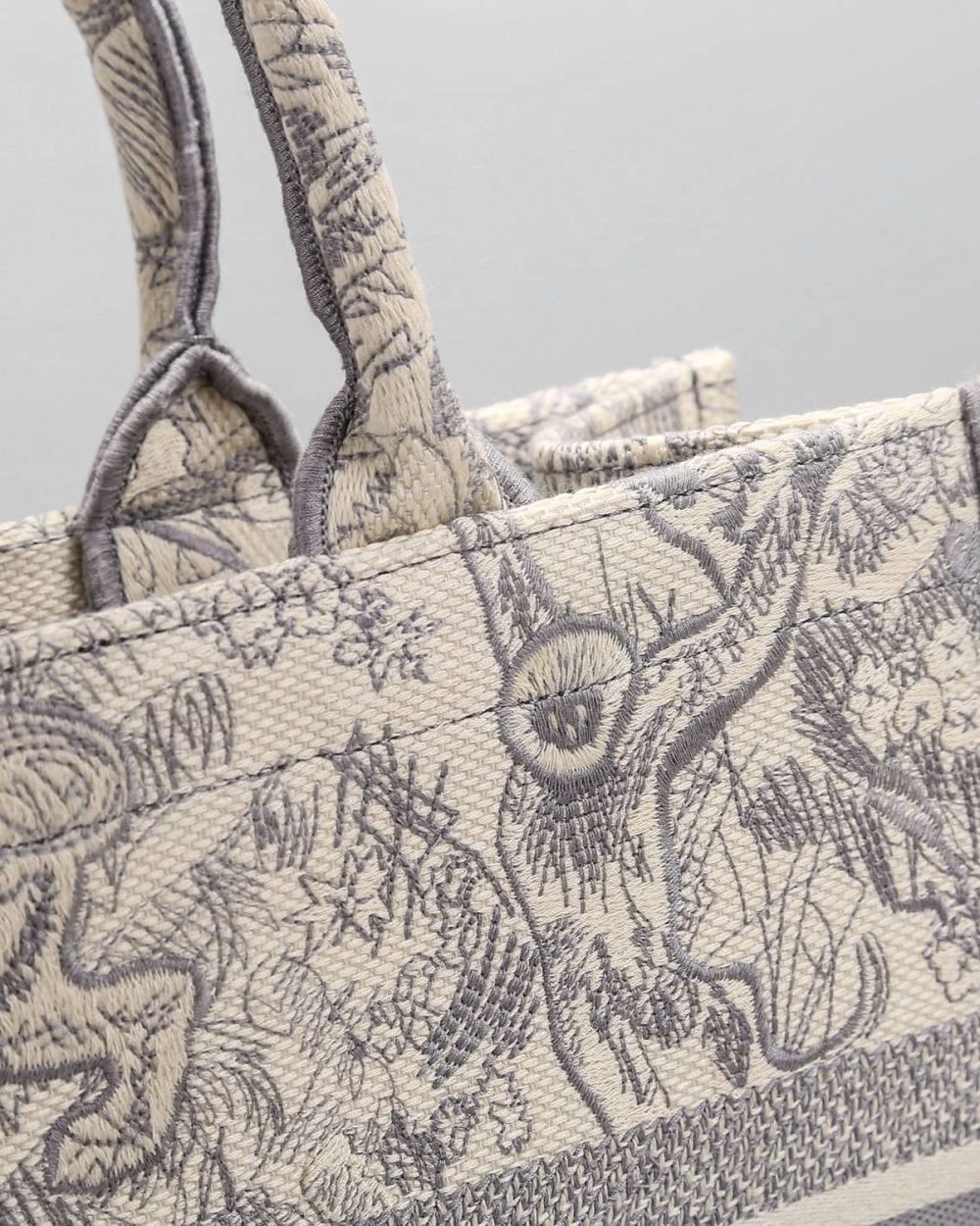 1:1 Replica Christian Dior Medium Dior Book Tote Bag By Maria Grazia Chiuri Grey For Women 14in/36cm CD M1296ZTDT_M932