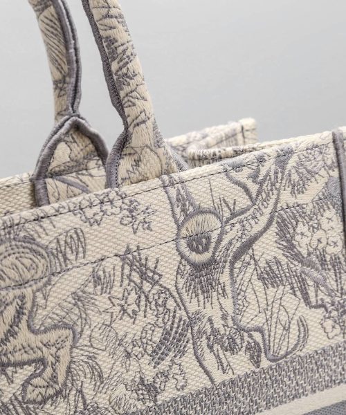 1:1 Replica Christian Dior Medium Dior Book Tote Bag By Maria Grazia Chiuri Grey For Women 14in/36cm CD M1296ZTDT_M932