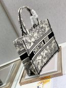 1:1 Replica Christian Dior Medium Dior Book Tote Blue Toile de Jouy Flowers Embroidery, Blue/White, For Women Women’s Handbags, Shoulder Bags, 36cm CD