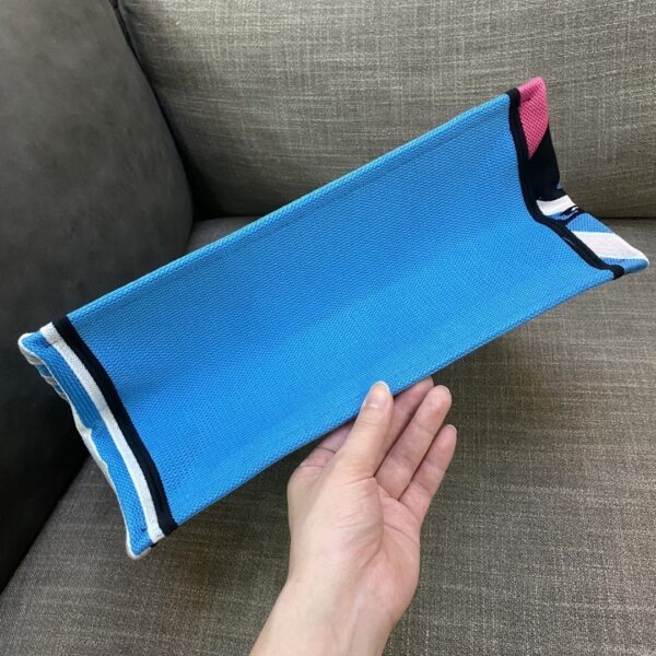 1:1 Replica Christian Dior Medium Dior Book Tote Bright Blue and Bright Pink D-Jungle Pop Embroidery, Blue/Pink, For Women Women’s Handbags, 36cm CD M1296ZRON_M888