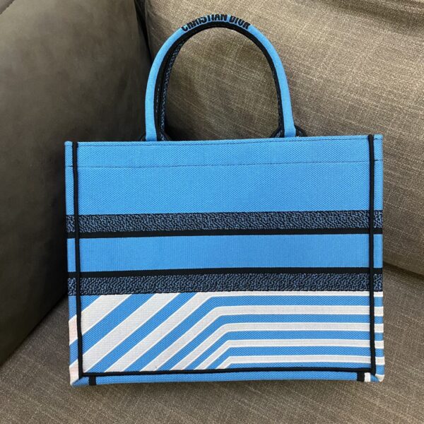 1:1 Replica Christian Dior Medium Dior Book Tote Bright Blue and Bright Pink D-Jungle Pop Embroidery, Blue/Pink, For Women Women’s Handbags, 36cm CD M1296ZRON_M888