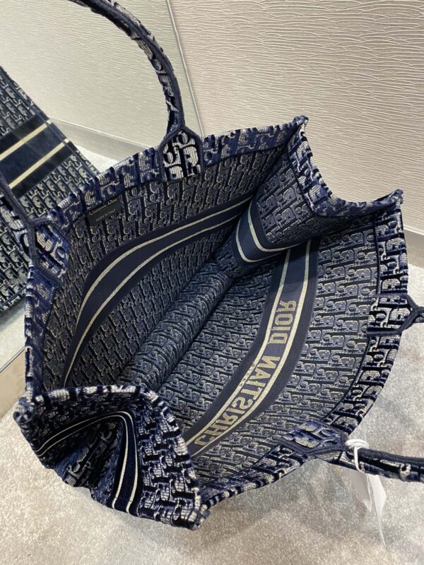 1:1 Replica Christian Dior Medium Dior Book Tote Dark Blue For Women 14in/36cm CD M1296ZRIW_M928
