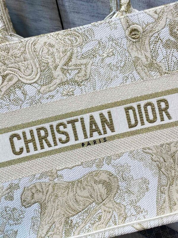 1:1 Replica Christian Dior Medium Dior Book Tote Gold-Tone Toile de Jouy Embroidery, Gold, For Women Women’s Handbags, 36cm CD M1296ZTQO_M01E