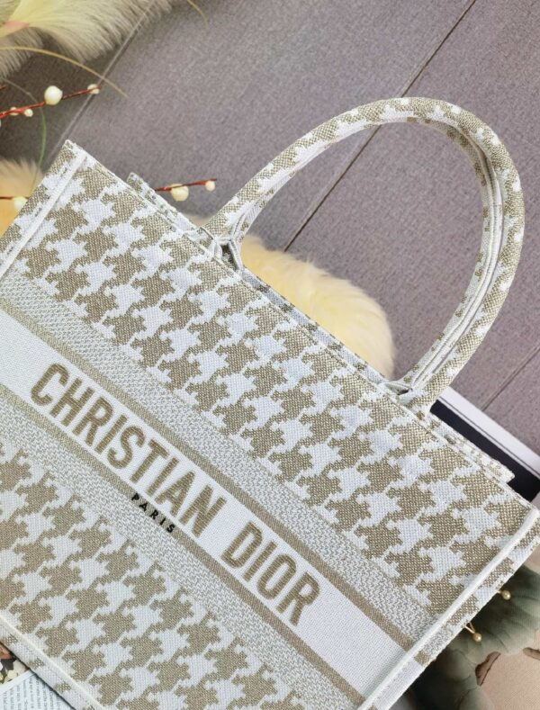 1:1 Replica Christian Dior Medium Dior Book Tote Gold White, For Women, Women’s Handbags 14in/36cm CD