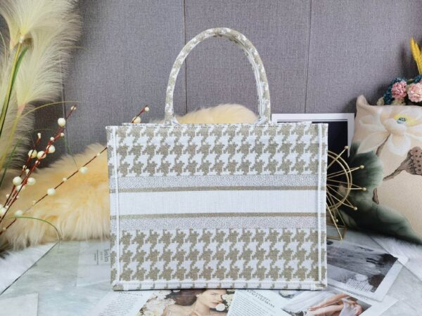 1:1 Replica Christian Dior Medium Dior Book Tote Gold White, For Women, Women’s Handbags 14in/36cm CD