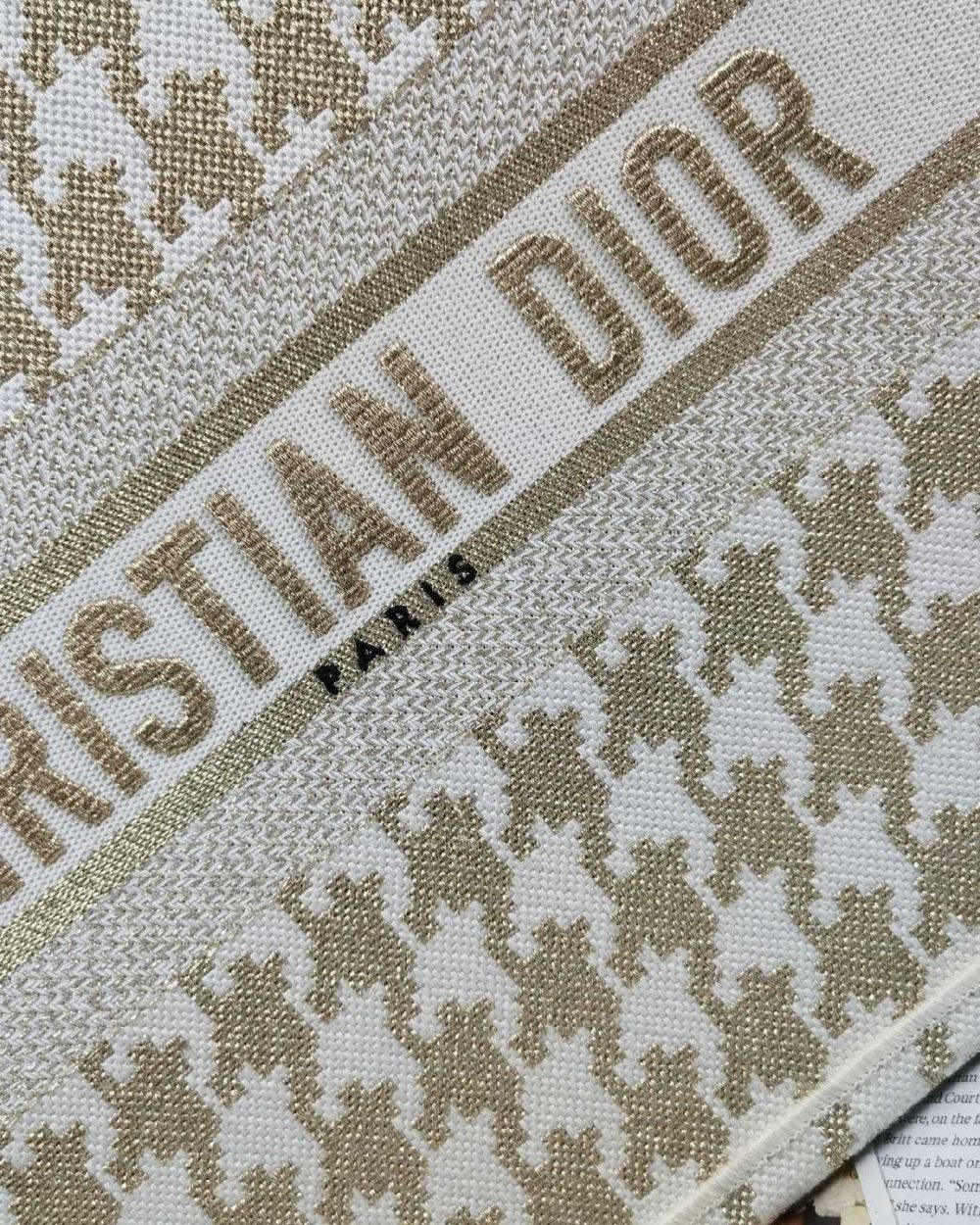 1:1 Replica Christian Dior Medium Dior Book Tote Gold White, For Women, Women’s Handbags 14in/36cm CD