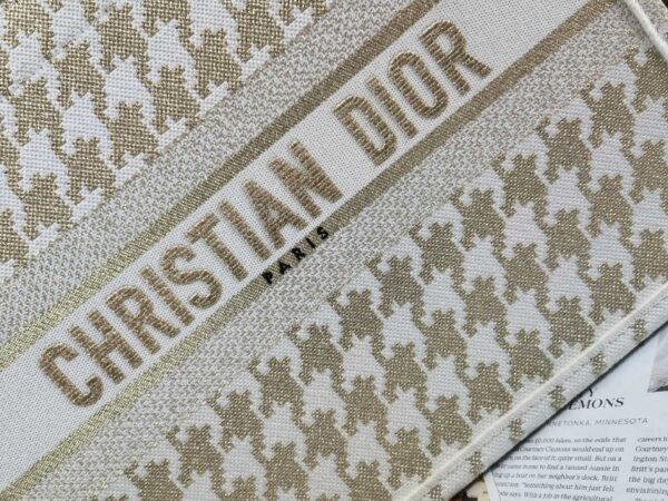 1:1 Replica Christian Dior Medium Dior Book Tote Gold White, For Women, Women’s Handbags 14in/36cm CD