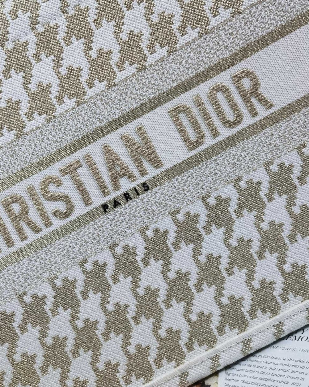 1:1 Replica Christian Dior Medium Dior Book Tote Gold White, For Women, Women’s Handbags 14in/36cm CD
