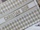 1:1 Replica Christian Dior Medium Dior Book Tote Gold White, For Women, Women’s Handbags 14in/36cm CD