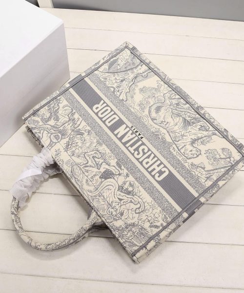 1:1 Replica Christian Dior Medium Dior Book Tote Gray, For Women, Women’s Handbags 14in/36cm CD M1296ZTDT_M932