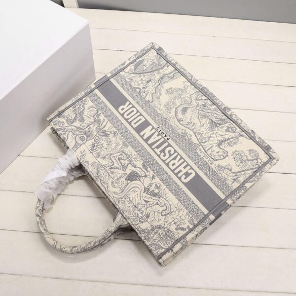 1:1 Replica Christian Dior Medium Dior Book Tote Gray, For Women, Women’s Handbags 14in/36cm CD M1296ZTDT_M932
