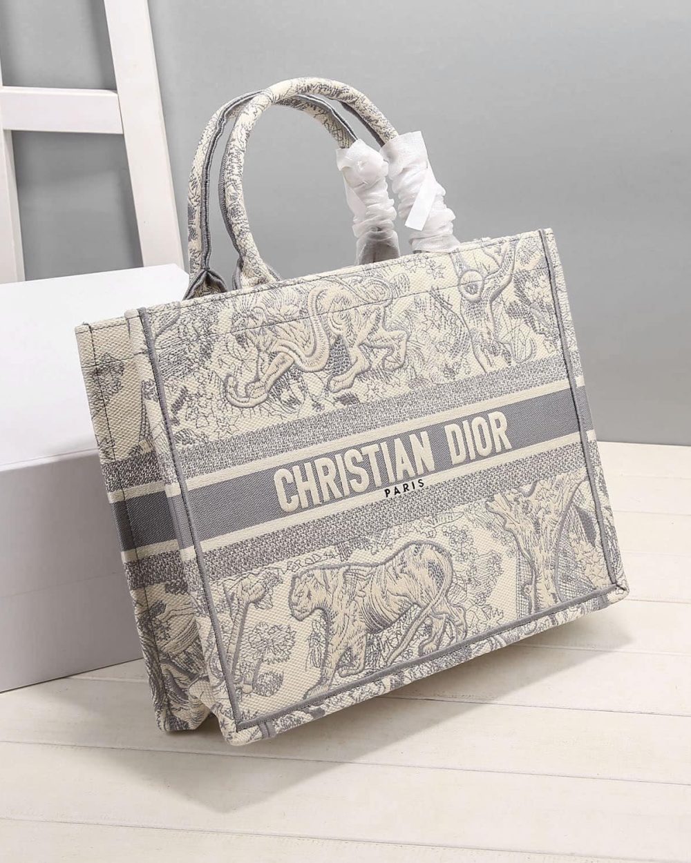 1:1 Replica Christian Dior Medium Dior Book Tote Gray, For Women, Women’s Handbags 14in/36cm CD M1296ZTDT_M932