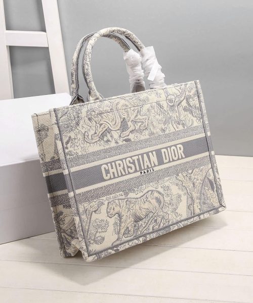 1:1 Replica Christian Dior Medium Dior Book Tote Gray, For Women, Women’s Handbags 14in/36cm CD M1296ZTDT_M932