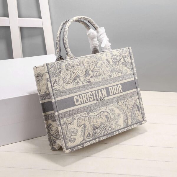 1:1 Replica Christian Dior Medium Dior Book Tote Gray, For Women, Women’s Handbags 14in/36cm CD M1296ZTDT_M932