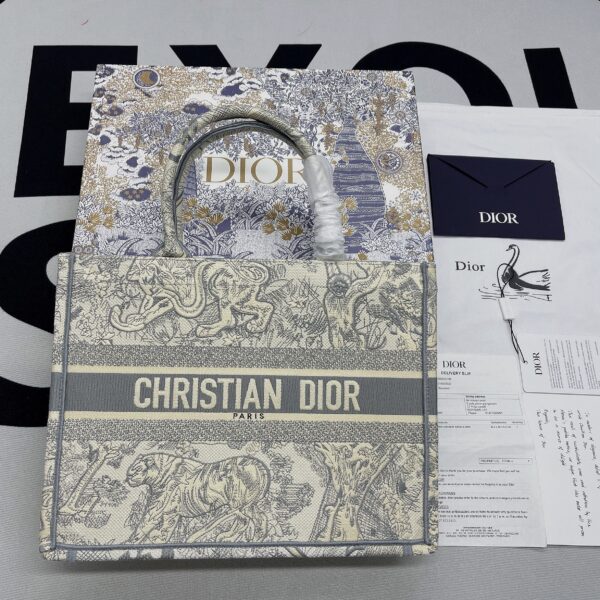 1:1 Replica Christian Dior Medium Dior Book Tote Gray, For Women, Women’s Handbags 14in/36cm CD M1296ZTDT_M932