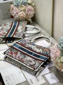 1:1 Replica Christian Dior Medium Dior Book Tote Latte Multicolor Dior Zodiac Embroidery, Latte Multicolor, For Women Women’s Handbags, Shoulder Bags, 36cm CD
