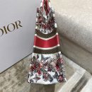 1:1 Replica Christian Dior Medium Dior Book Tote Multicolor Butterfly Embroidery, Red/White, For Women Women’s Handbags, 36cm CD