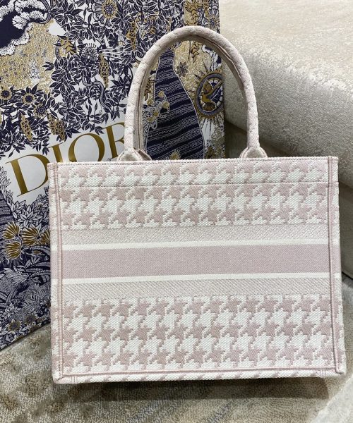1:1 Replica Christian Dior Medium Dior Book Tote Pastel Houndstooth Embroidery, Pastel, For Women Women’s Handbags, Shoulder Bags, 36cm CD