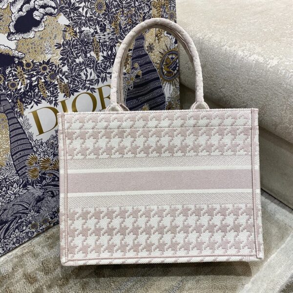 1:1 Replica Christian Dior Medium Dior Book Tote Pastel Houndstooth Embroidery, Pastel, For Women Women’s Handbags, Shoulder Bags, 36cm CD