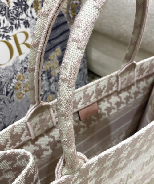 1:1 Replica Christian Dior Medium Dior Book Tote Pastel Houndstooth Embroidery, Pastel, For Women Women’s Handbags, Shoulder Bags, 36cm CD