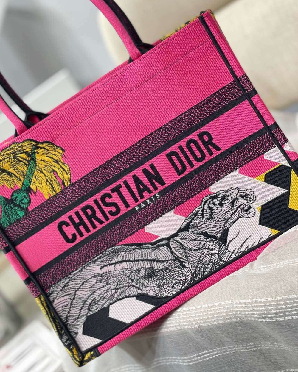 1:1 Replica Christian Dior Medium Dior Book Tote Pink, For Women, Women’s Handbags 14in/36cm CD