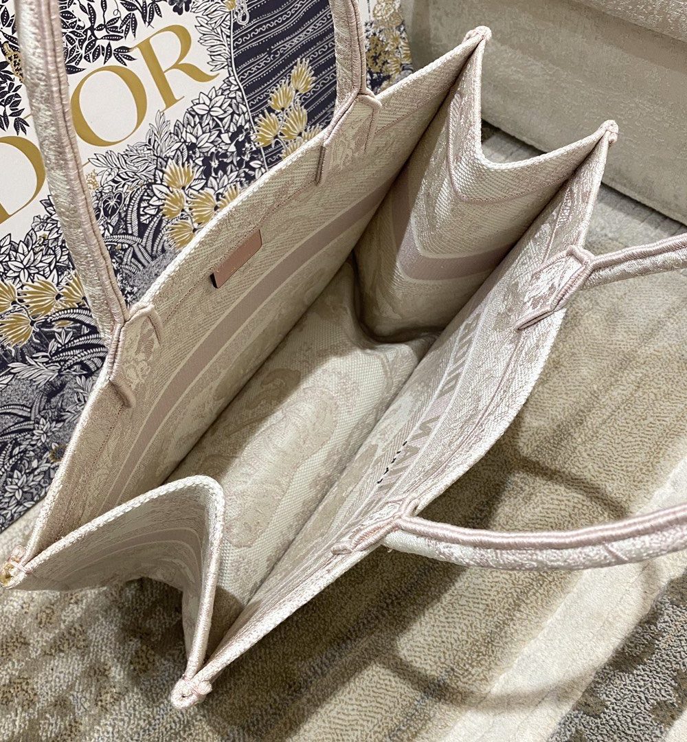 1:1 Replica Christian Dior Medium Dior Book Tote Pink Toile de Jouy Reverse Embroidery, Light Pink, For Women Women’s Handbags, 36cm CD