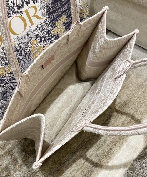1:1 Replica Christian Dior Medium Dior Book Tote Pink Toile de Jouy Reverse Embroidery, Light Pink, For Women Women’s Handbags, 36cm CD