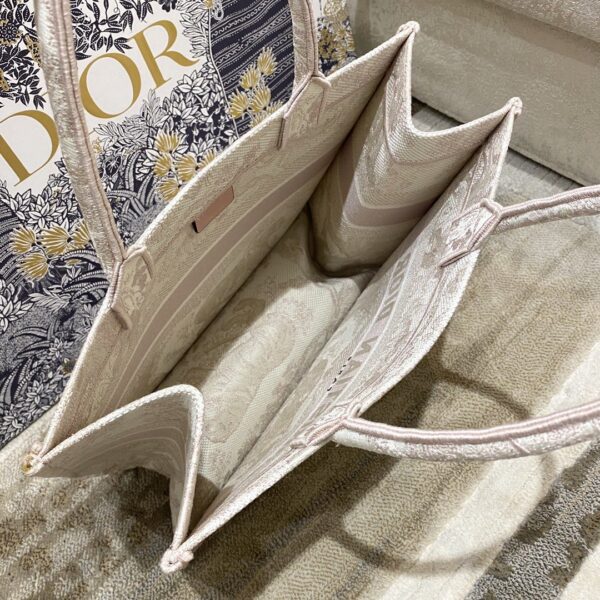 1:1 Replica Christian Dior Medium Dior Book Tote Pink Toile de Jouy Reverse Embroidery, Light Pink, For Women Women’s Handbags, 36cm CD