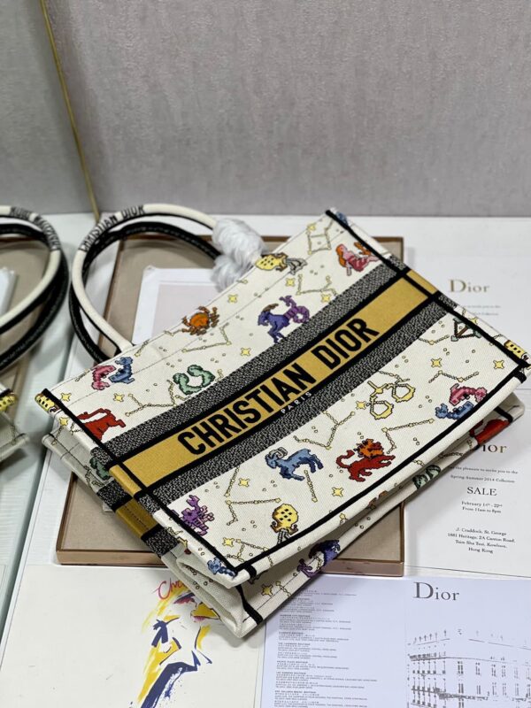 1:1 Replica Christian Dior Medium Dior Book Tote White Multicolor, For Women, Women’s Handbags 14in/36cm CD
