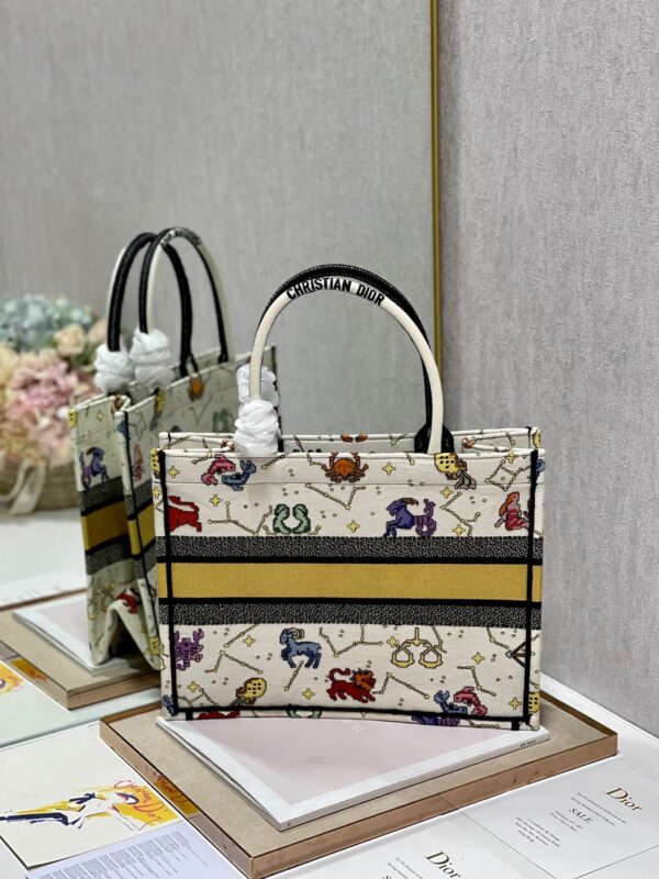 1:1 Replica Christian Dior Medium Dior Book Tote White Multicolor, For Women, Women’s Handbags 14in/36cm CD
