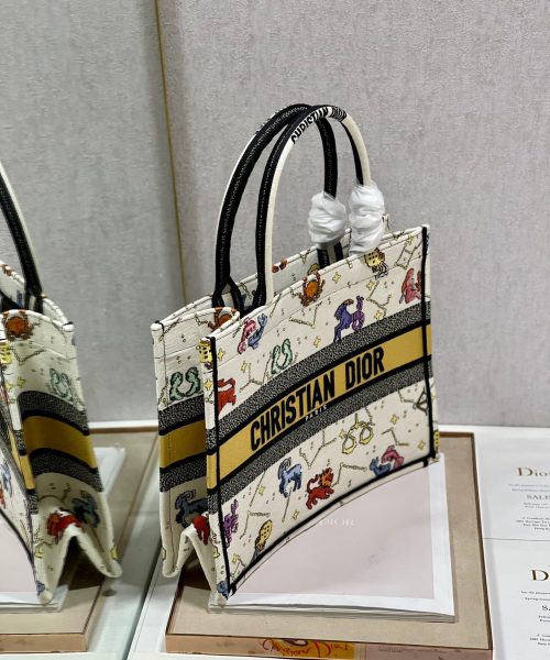 1:1 Replica Christian Dior Medium Dior Book Tote White Multicolor, For Women, Women’s Handbags 14in/36cm CD