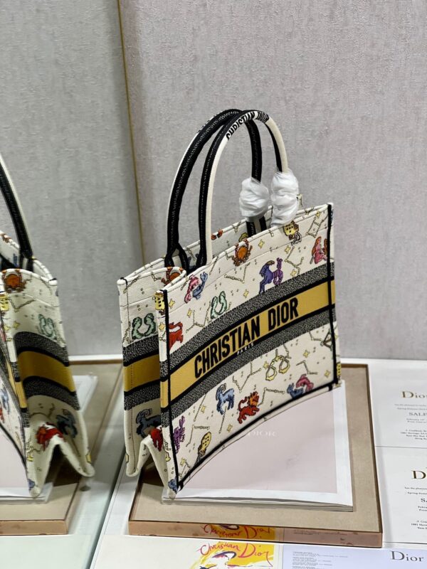 1:1 Replica Christian Dior Medium Dior Book Tote White Multicolor, For Women, Women’s Handbags 14in/36cm CD