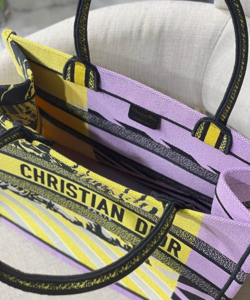 1:1 Replica Christian Dior Medium Dior Book Tote Yellow And Pink, For Women, Women’s Handbags 14in/36cm CD