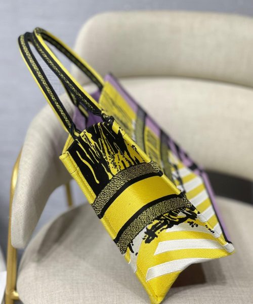 1:1 Replica Christian Dior Medium Dior Book Tote Yellow And Pink, For Women, Women’s Handbags 14in/36cm CD