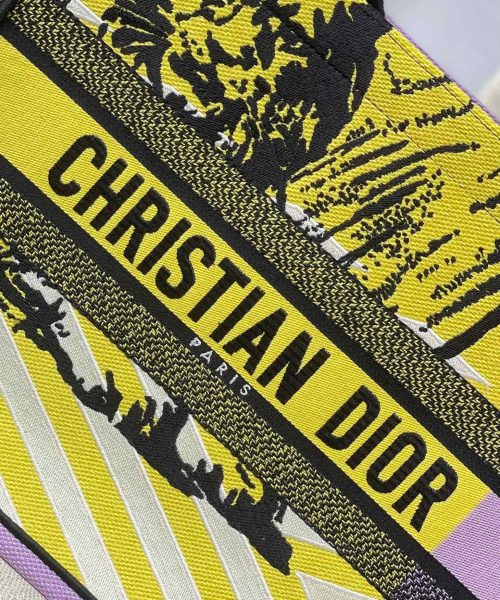 1:1 Replica Christian Dior Medium Dior Book Tote Yellow And Pink, For Women, Women’s Handbags 14in/36cm CD