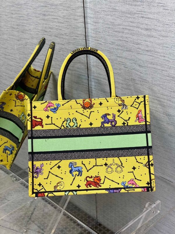 1:1 Replica Christian Dior Medium Dior Book Tote Yellow Multicolor, For Women, Women’s Handbags 14in/36cm CD