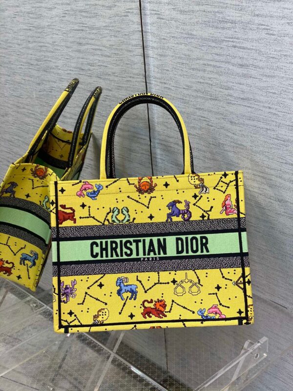1:1 Replica Christian Dior Medium Dior Book Tote Yellow Multicolor, For Women, Women’s Handbags 14in/36cm CD