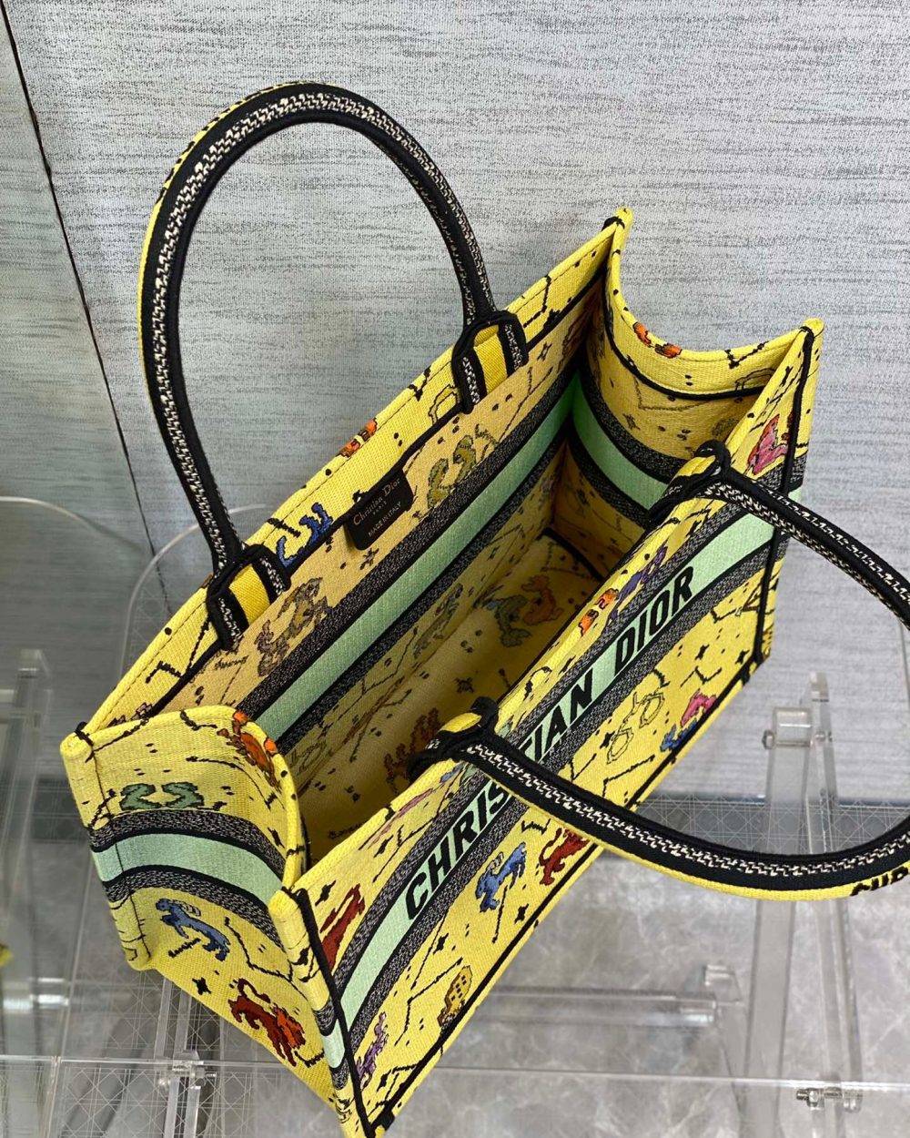 1:1 Replica Christian Dior Medium Dior Book Tote Yellow Multicolor, For Women, Women’s Handbags 14in/36cm CD