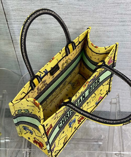 1:1 Replica Christian Dior Medium Dior Book Tote Yellow Multicolor, For Women, Women’s Handbags 14in/36cm CD