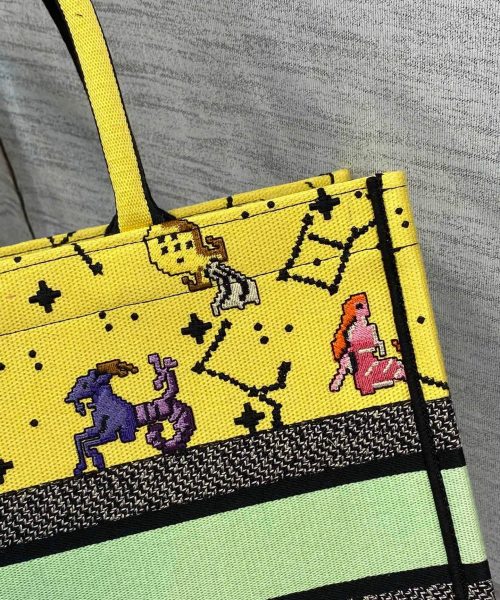 1:1 Replica Christian Dior Medium Dior Book Tote Yellow Multicolor, For Women, Women’s Handbags 14in/36cm CD