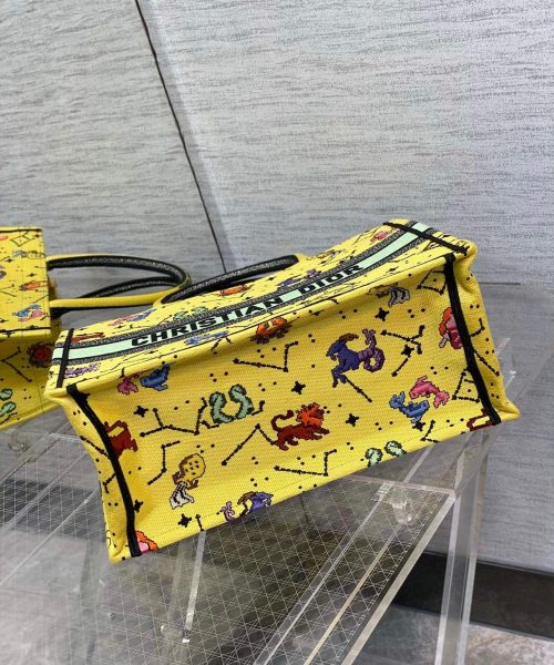 1:1 Replica Christian Dior Medium Dior Book Tote Yellow Multicolor, For Women, Women’s Handbags 14in/36cm CD